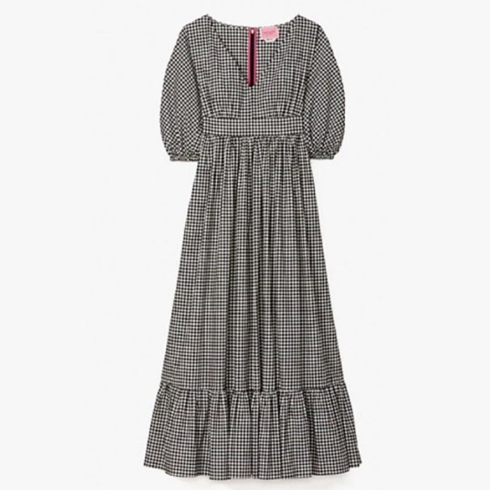 ♠️ Kate Spade Mini Gingham Bodega Dress, Black Size 2 NWT